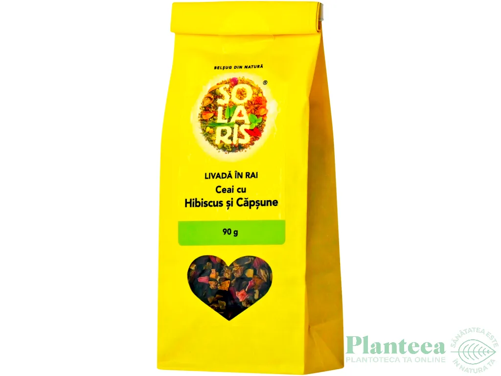 Ceai hibiscus capsune 90g - SOLARIS