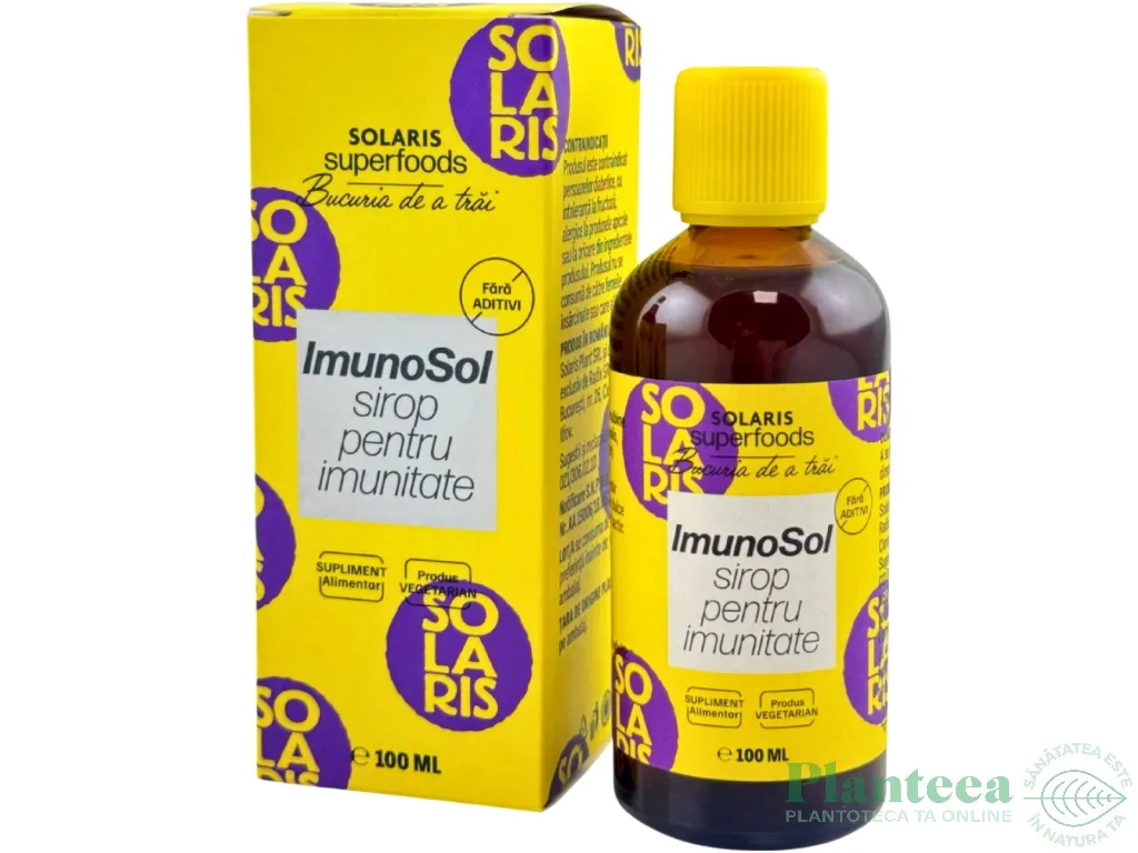 Sirop imunitate cu miere Imunosol 100ml - SOLARIS