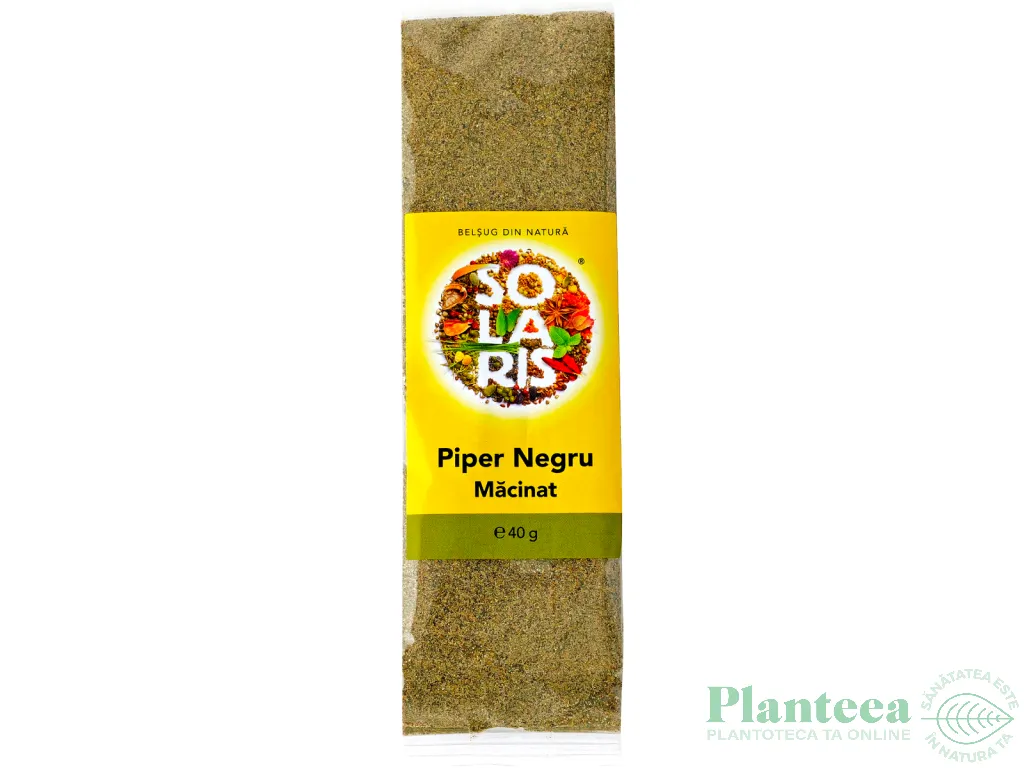 Condiment piper negru macinat 40g - SOLARIS