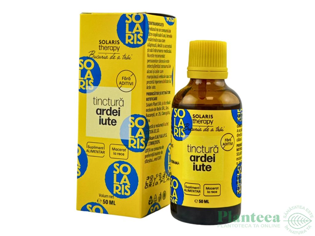 Tinctura ardei iute 50ml - SOLARIS THERAPY