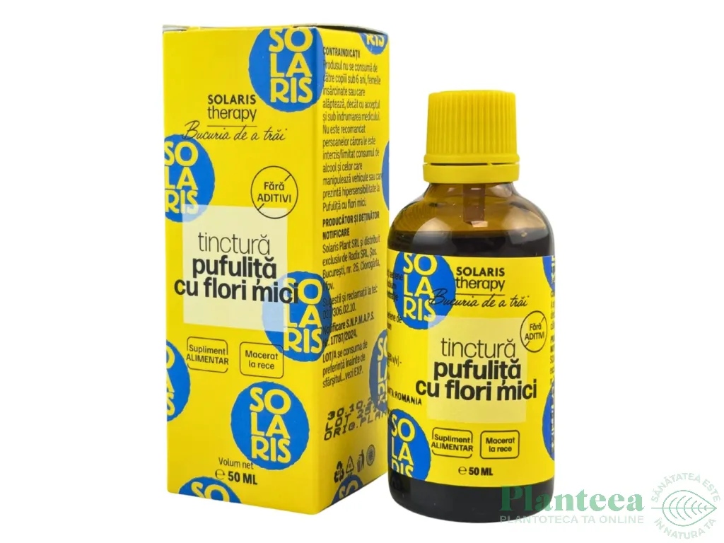 Tinctura pufulita flori mici 50ml - SOLARIS THERAPY