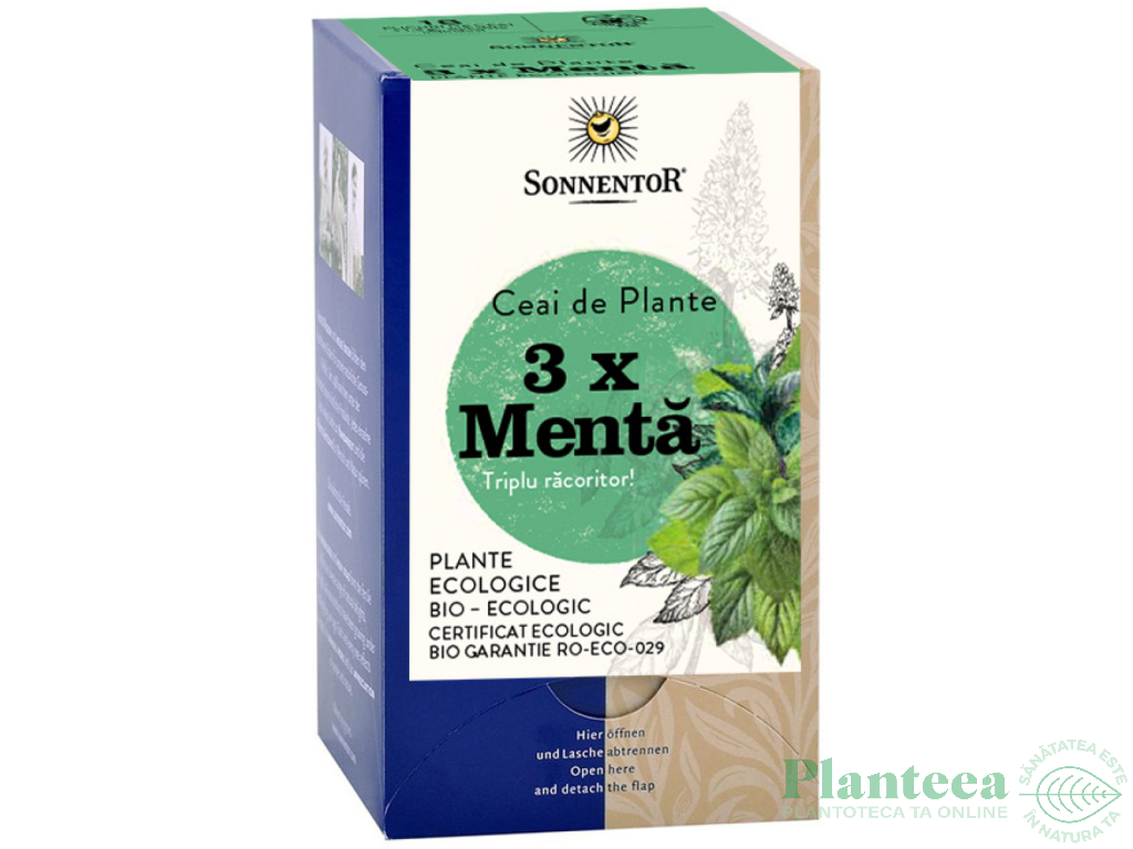 Ceai menta 3x eco 18dz - SONNENTOR