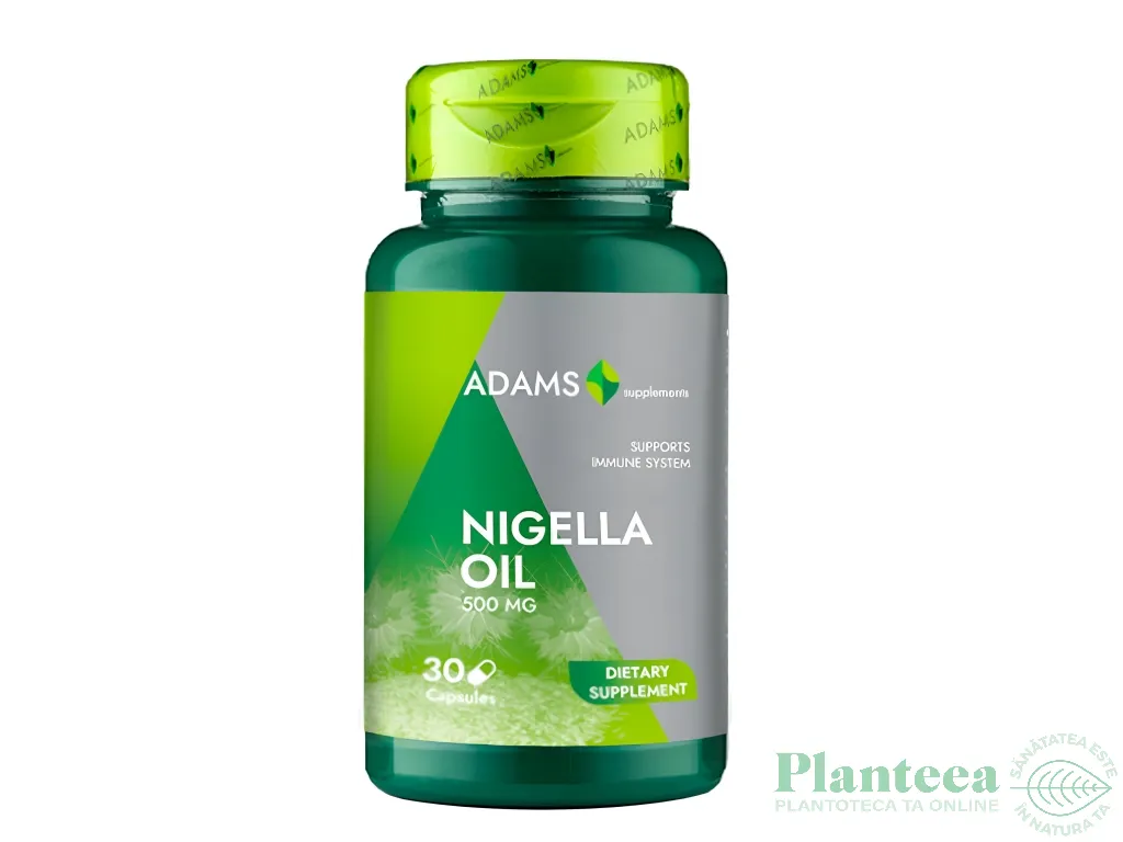 Chimen negru ulei [Nigella oil] 500mg 30cps - ADAMS SUPPLEMENTS