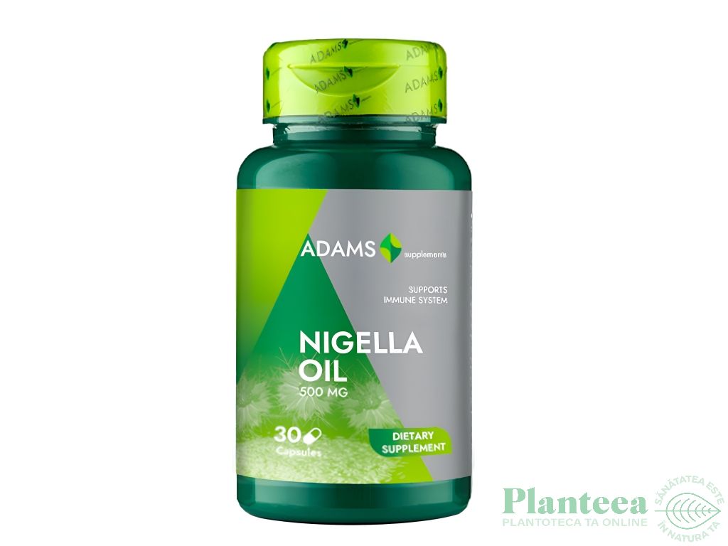 Chimen negru ulei [Nigella oil] 500mg 30cps - ADAMS SUPPLEMENTS