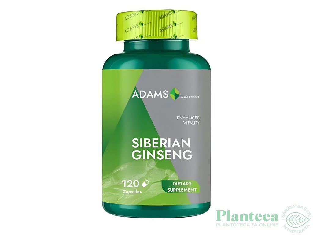 Ginseng siberian 1000mg 120cps - ADAMS SUPPLEMENTS