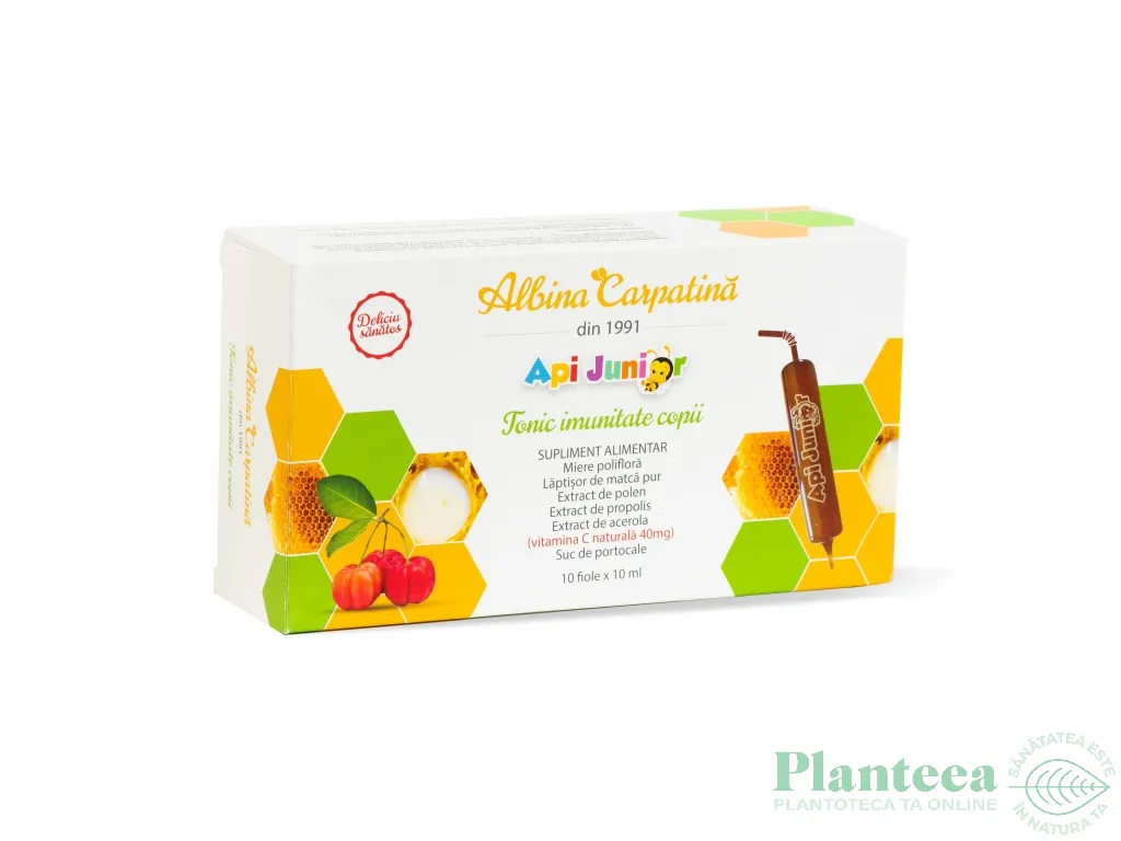 Fiole ApiJunior imunitate copii 10x10ml - ALBINA CARPATINA