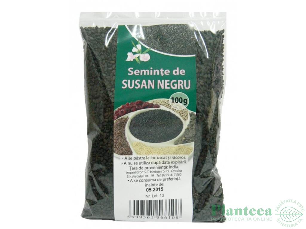 Seminte susan negru 100g - HERBAL SANA