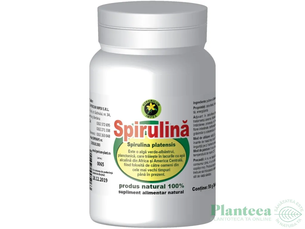Pulbere spirulina 50g - HYPERICUM