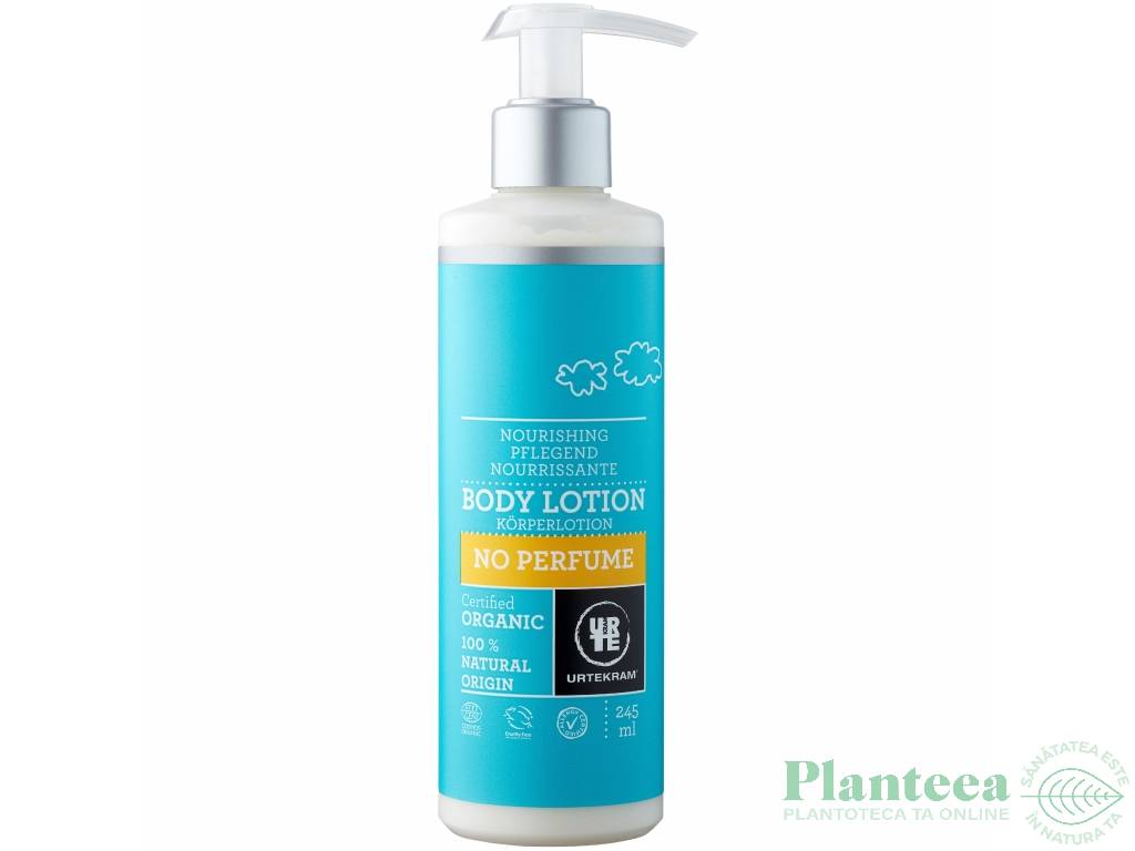 Lotiune corp hranitoare fara parfum piele sensibila 245ml - URTEKRAM