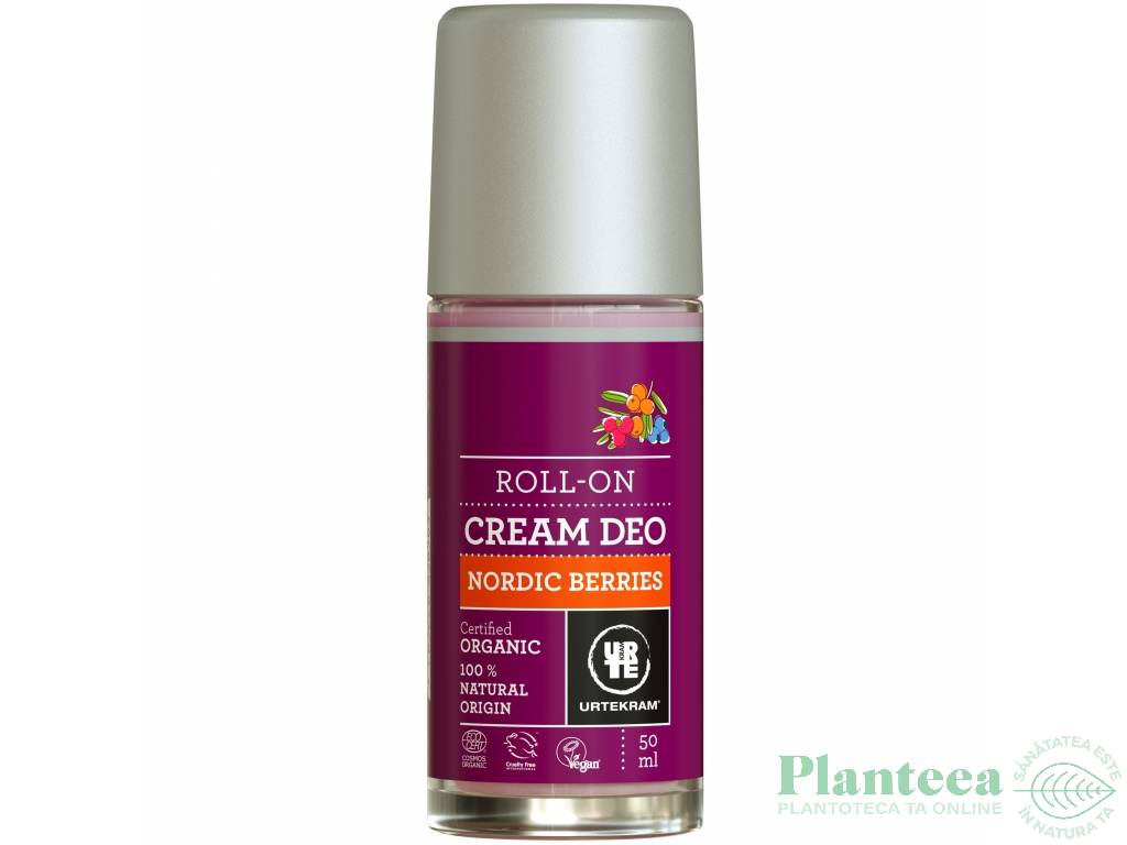 Deodorant roll on crema fructe padure 50ml - URTEKRAM