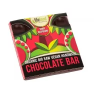 Ciocolata neagra 65% zmeura raw 35g - LIFEFOOD