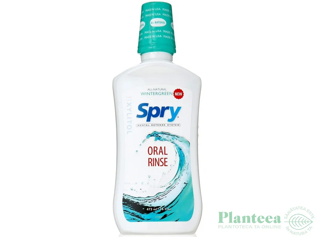 Apa gura xylitol Wintergreen 473ml - SPRY