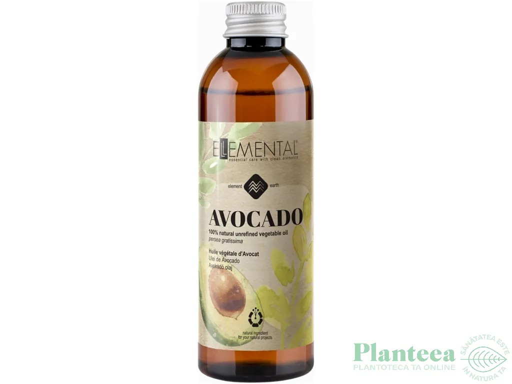 Ulei avocado pur nerafinat 100ml - ELLEMENTAL