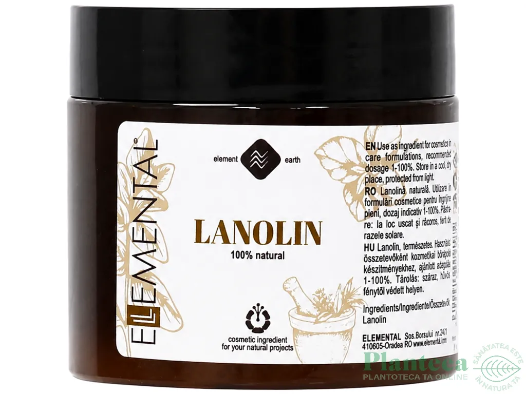 Lanolina anhidra pura 40g - ELLEMENTAL