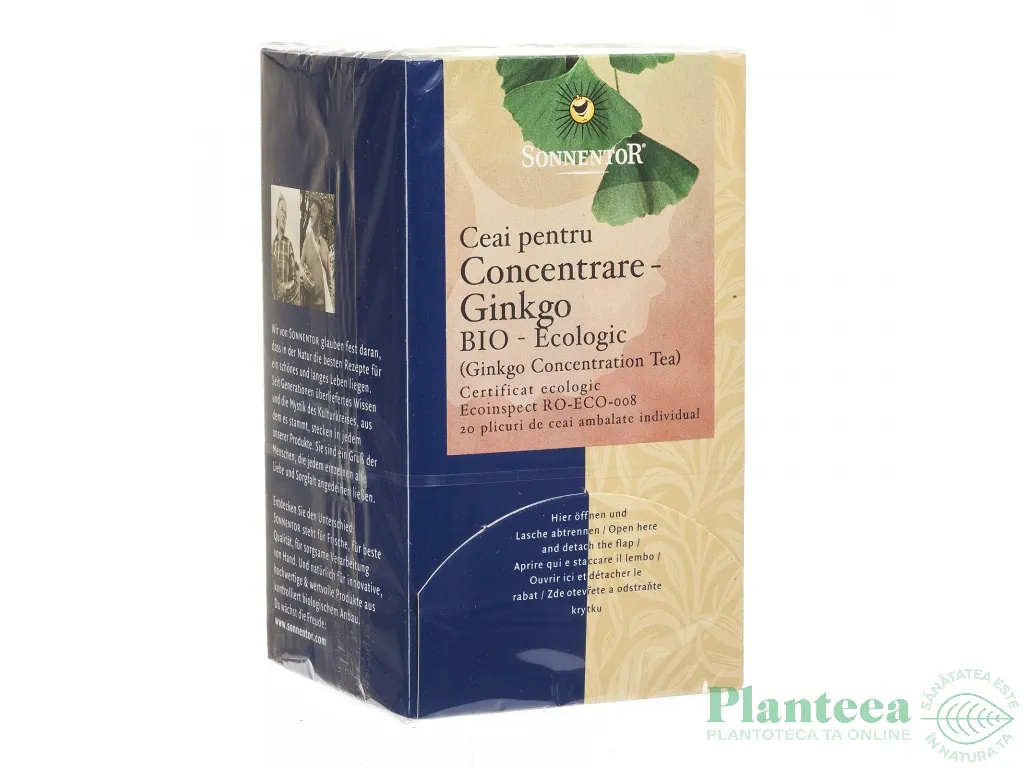 Ceai pt concentrare ginkgo eco 20dz - SONNENTOR