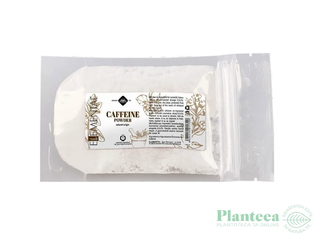 Cafeina pura pudra 10g - ELLEMENTAL