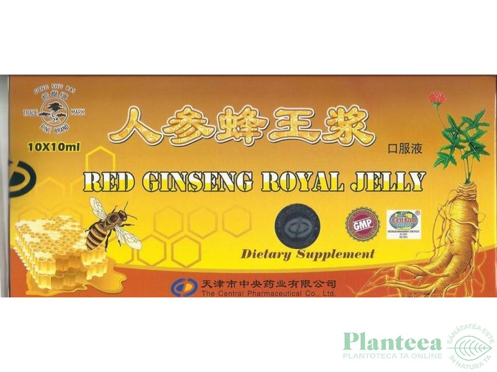 Ginseng rosu royal jelly 10fl - PINE BRAND
