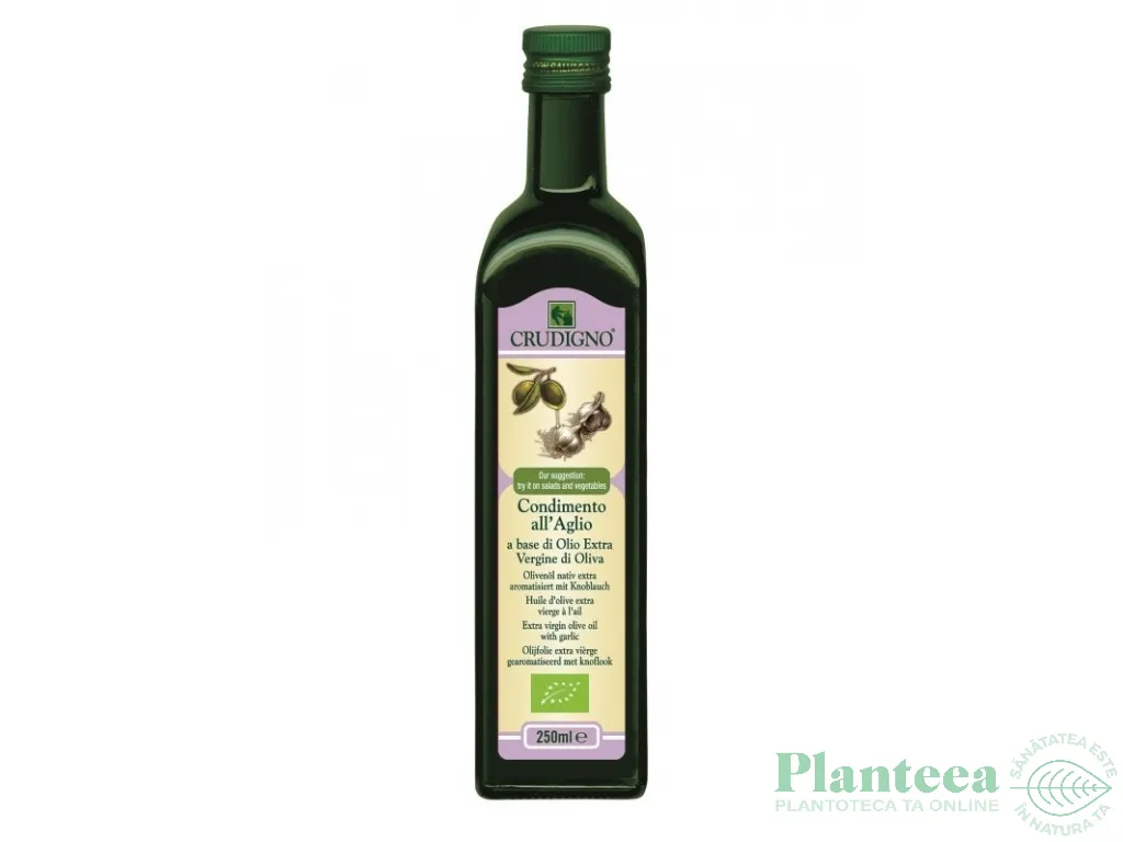 Ulei masline extravirgin usturoi eco 250ml - CRUDIGNO