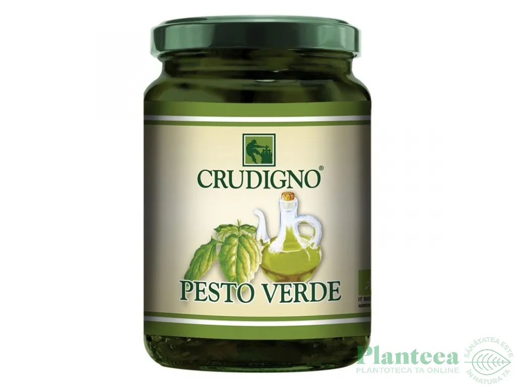 Pesto verde busuioc eco 130g - CRUDIGNO