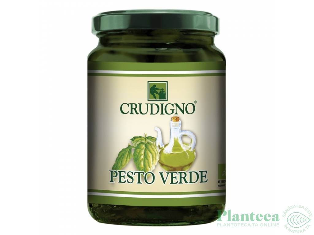 Pesto verde busuioc eco 130g - CRUDIGNO