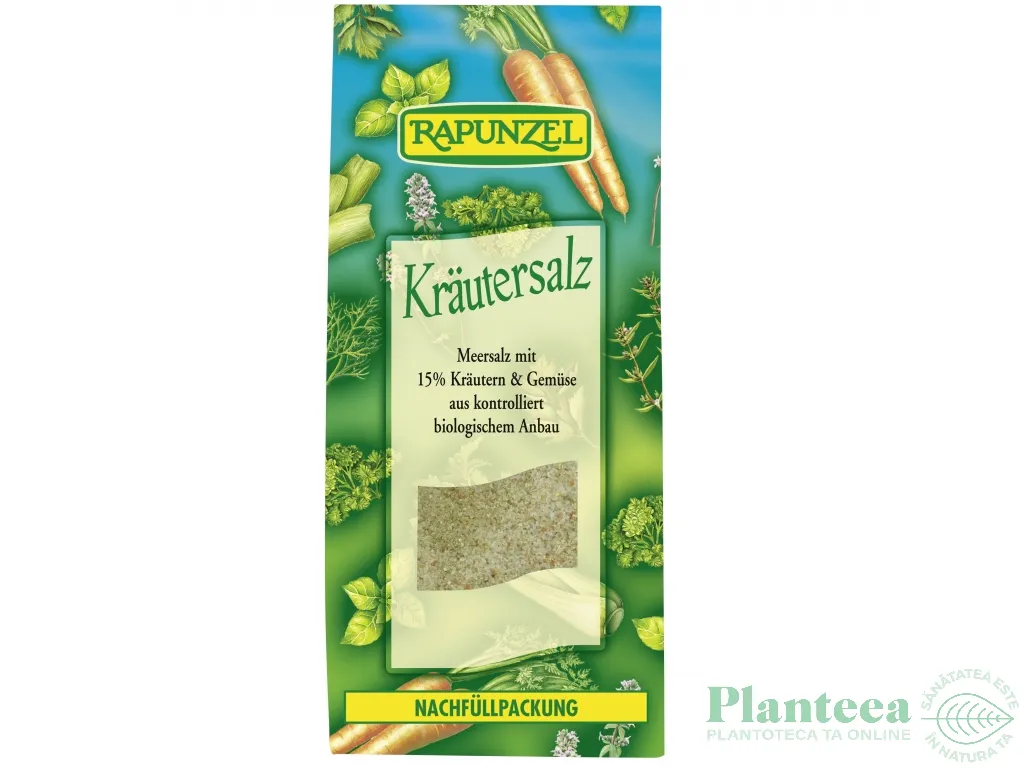 Sare mare cu 15%ierburi legume eco 500g - RAPUNZEL
