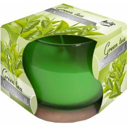 Lumanare pahar simplu parfumata 24h ceai verde 260g - BISPOL