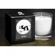 Candela sticla ceara soia Zodiac Aries 130g - D`ECO