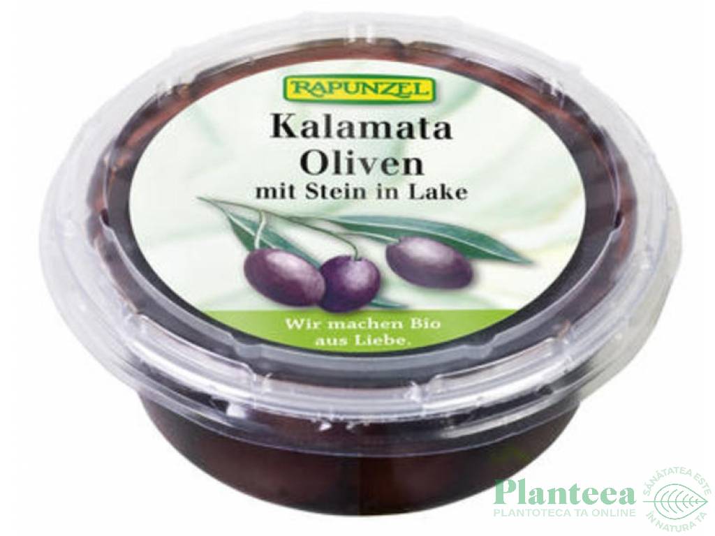 Masline kalamata cu samburi saramura eco 220g - RAPUNZEL