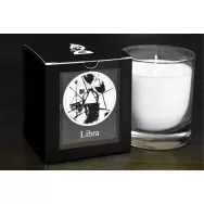 Candela sticla ceara soia Zodiac Libra 130g - D`ECO