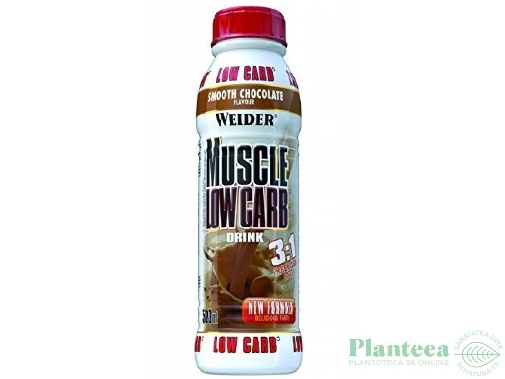 Shake muscle low carb ciocolata 500ml - WEIDER
