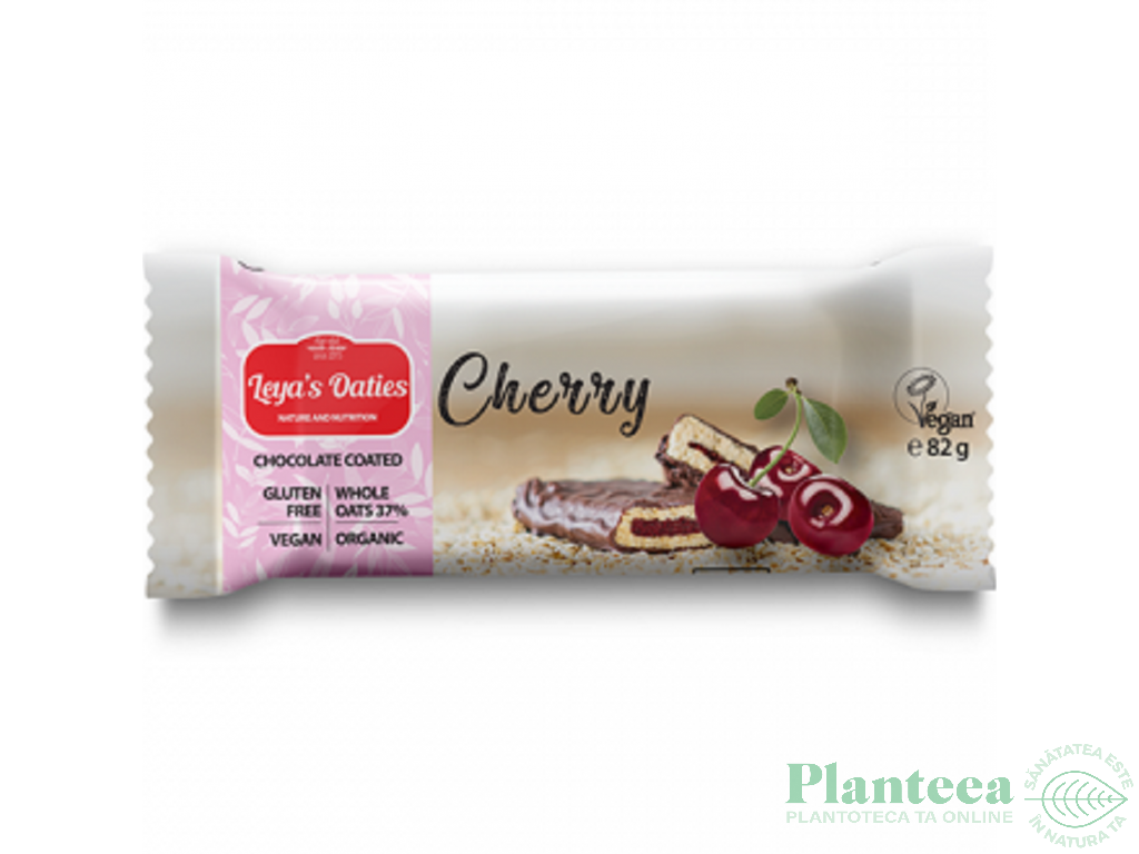 Baton ciocolata cirese fara gluten eco 82g - LEYA OATIES