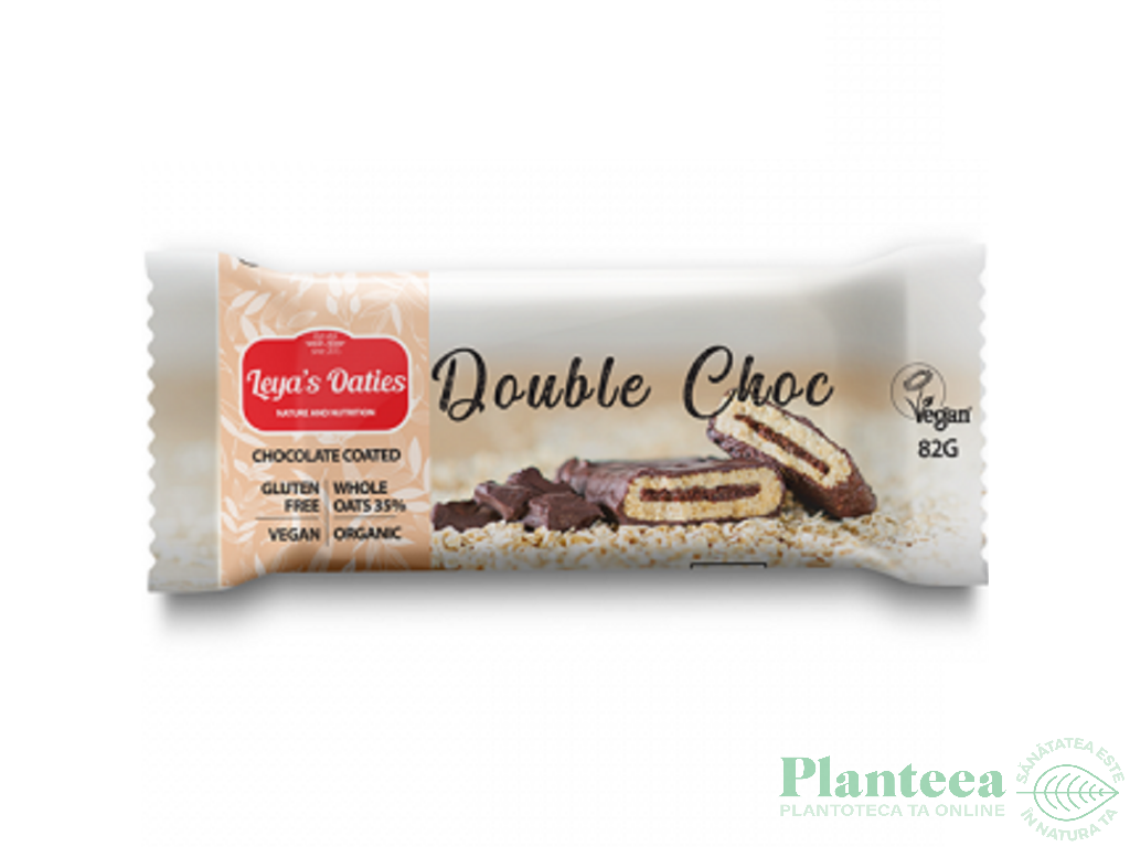 Baton ciocolata dubla fara gluten eco 82g - LEYA OATIES