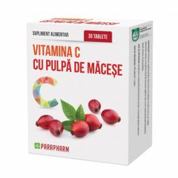 Vitamina C pulpa macese 30cp - PARAPHARM