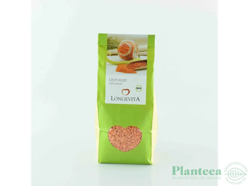 Linte rosie boabe eco 500g - LONGEVITA