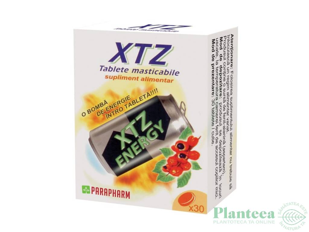 XTZ energy tablete masticabile 30cp - PARAPHARM