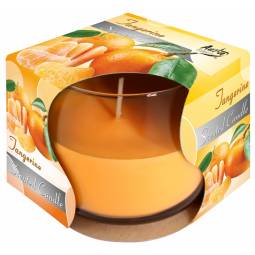 Lumanare parfumata pahar 24h mandarina 130g - BISPOL
