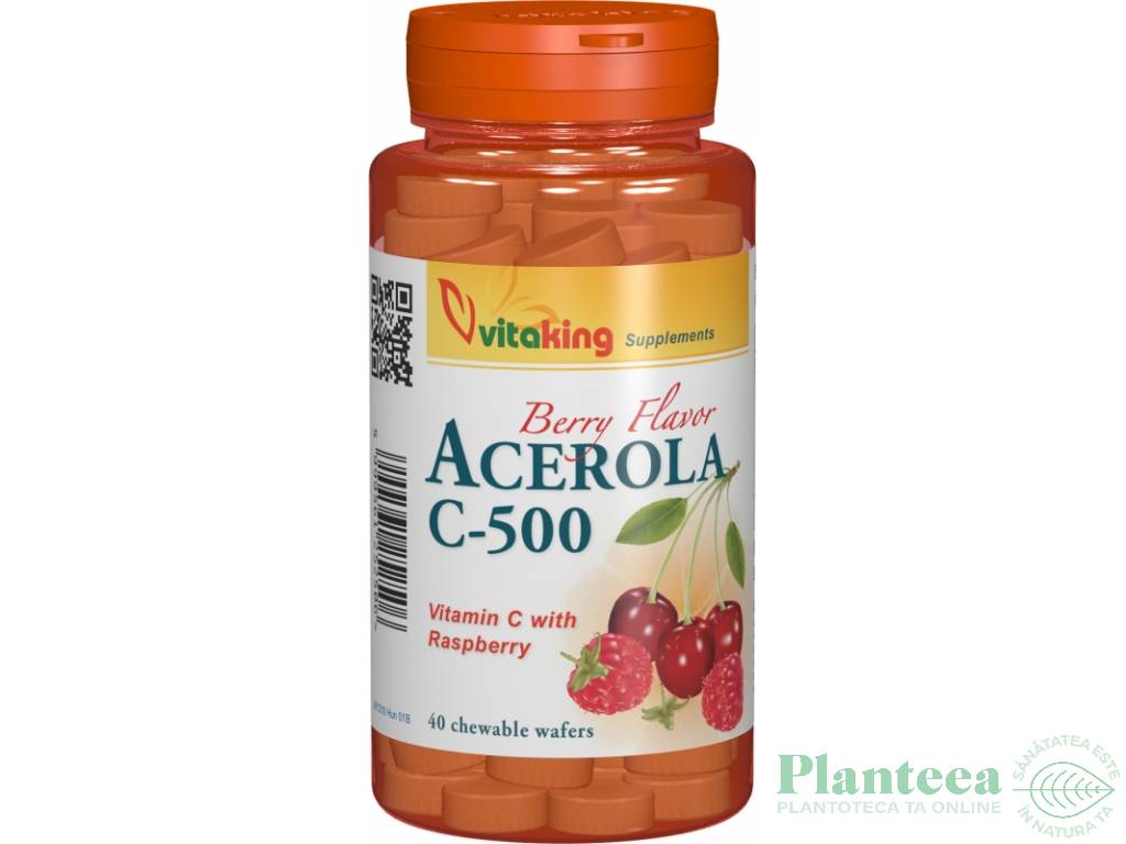 Vitamina C 500mg acerola masticabila 40cp - VITAKING