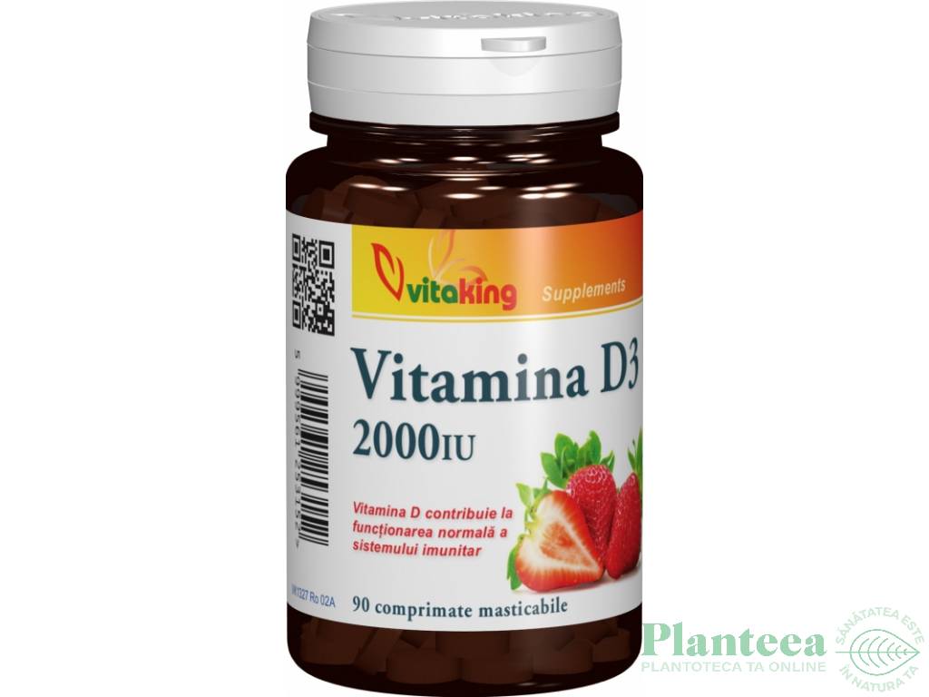 Vitamina D 2000ui masticabila 90cp - VITAKING