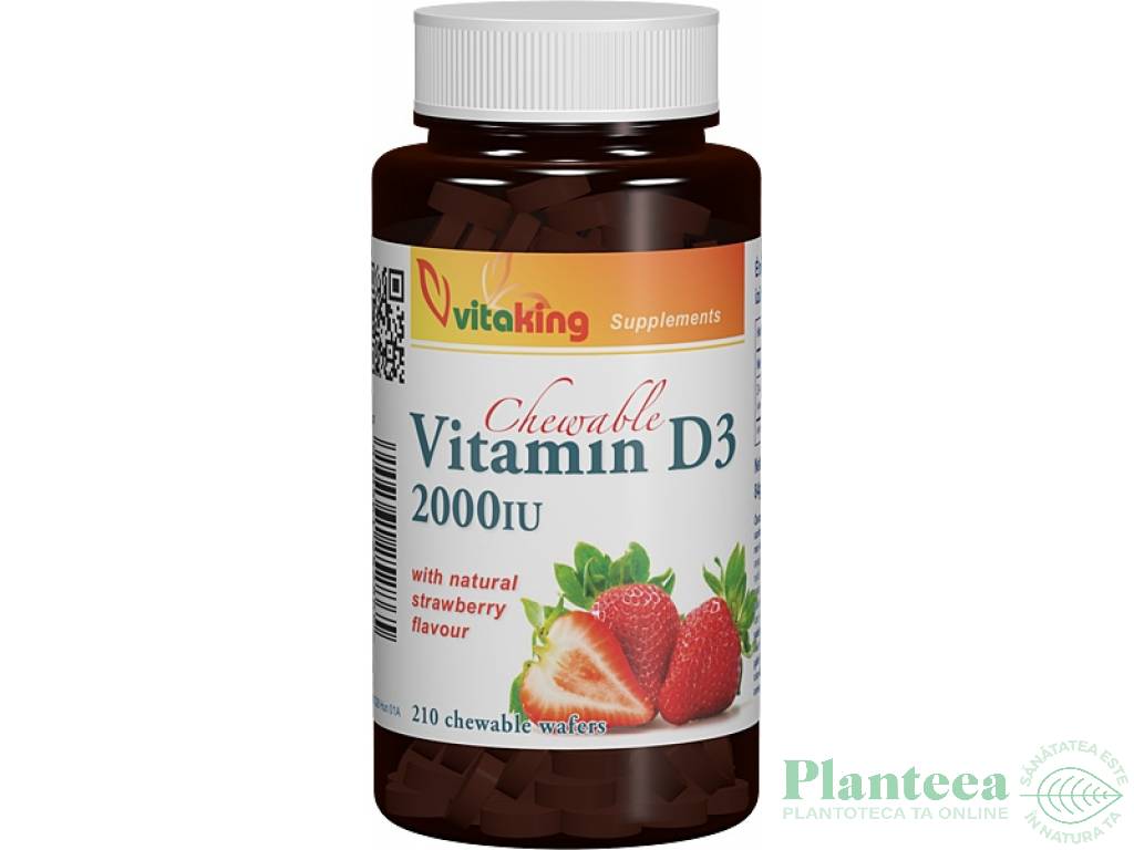 Vitamina D 2000ui masticabila 210cp - VITAKING