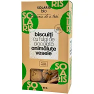 Biscuiti animalute vesele fulgi ciocolata eco 90g - SOLARIS BIO