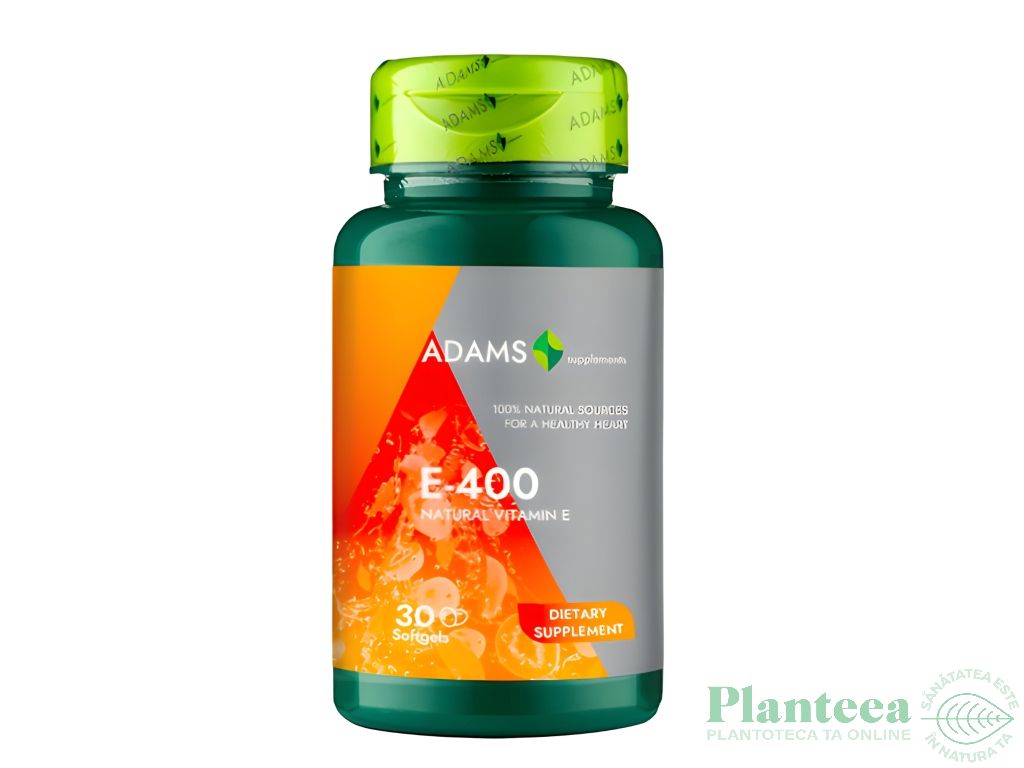 Vitamina E 400mg naturala 30cps - ADAMS SUPPLEMENTS