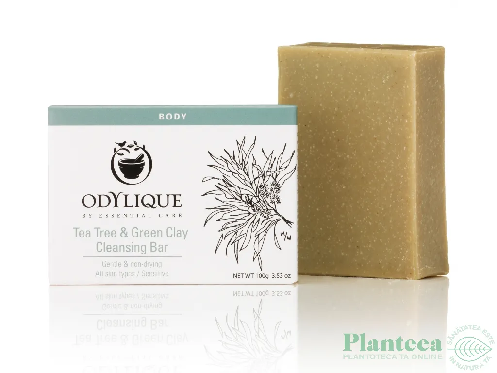 Sapun antibacterian tea tree argila verde 100g - ODYLIQUE