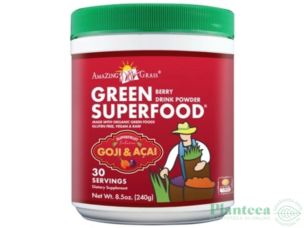 Pulbere Green Superfood berry 240g - AMAZING GRASS