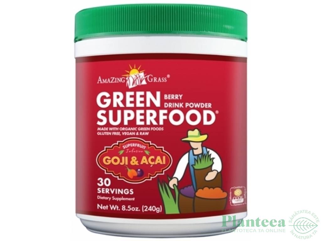 Pulbere Green Superfood berry 240g - AMAZING GRASS
