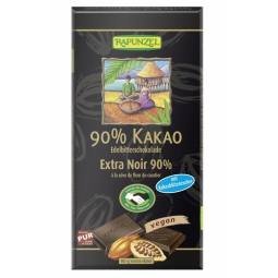 Ciocolata neagra 90%cacao eco 80g - RAPUNZEL