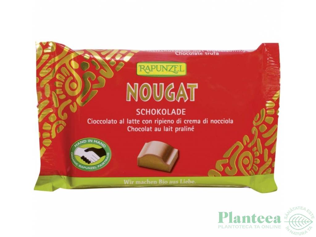 Ciocolata lapte fondant cu nuga eco 100g - RAPUNZEL