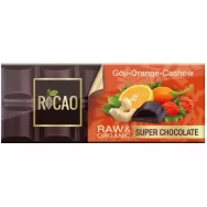 Ciocolata neagra 67% goji portocale caju eco 38g - ROCAO