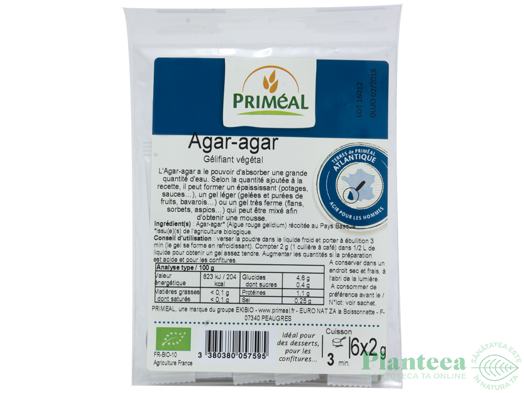 Agar agar praf eco 6x2g - PRIMEAL