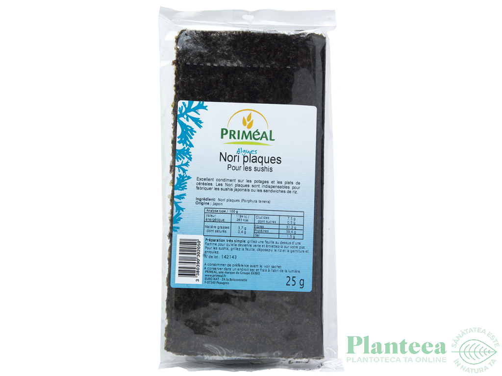 Alge Nori foi pt sushi 25g - PRIMEAL