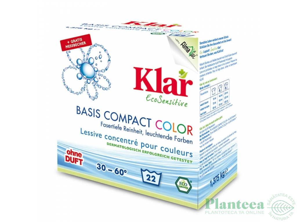 Detergent praf rufe compact fara parfum 1,375kg - KLAR